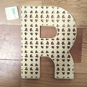 Yellow Tin Letter "R"